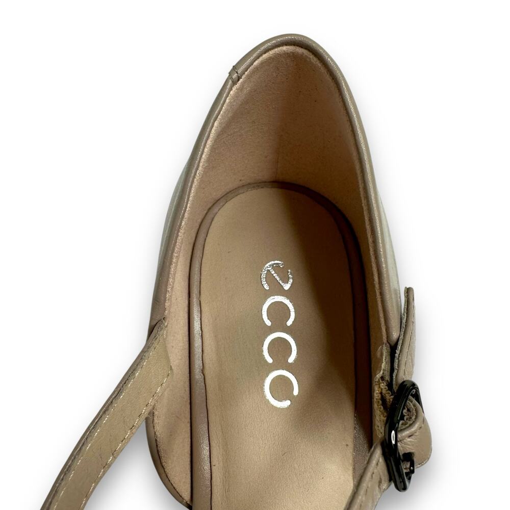 Ecco Shape 45 Pointy Sleek Mary Jane Pumps EU 39 Grey Rose Comfort D Orsay Heels - Picture 8 of 15
